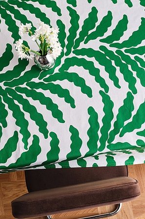 Jotex - Abwischbare Tischdecke Grün/naturweiß - FERN - Kaufe Tischdecken bei Jotex