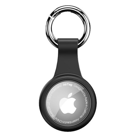 AirTags enkelt TPU-silikonskydd - Svart / Cirkel