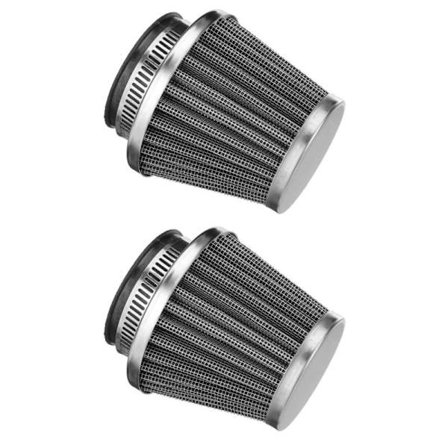 2X Universal Motorcykel Luftfilter Elementer 44MM Cleaner Pod Svampehoved Dobbelt Karburator Skum Indtag