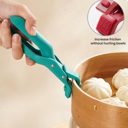 Multifunktionel køkkenklemme til skåle, anti-forbrænding, silikone, skridsikker, varmeisolerende, pizzaform (grøn) grøn grøn