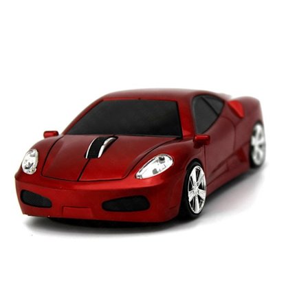 Trådløs bilmus Ergonomisk optisk mus USB 2.4g Mini mottaker for Windows Laptop Notebook Mac rød