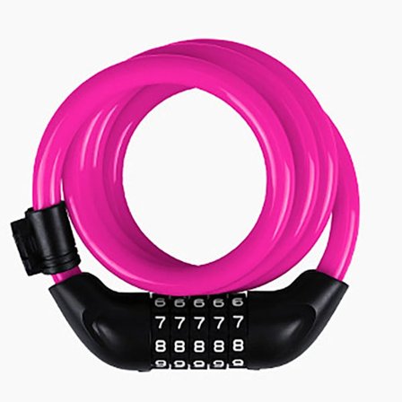 Cykel lås spiral cykellås PINK