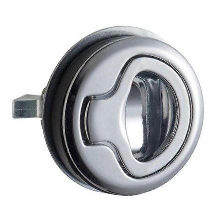 Rustfri stål forsænket træk-låge, slamlås, bådlåge lås, forsænket træk-lås til marinebåd RV (1 stk, sølv) [D]