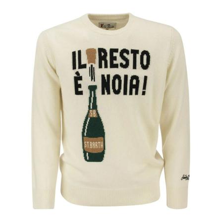 MC2 Saint Barth Graphic-Embroidery Sweater Hvid, Herre