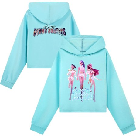 Popmote-mote for barn Demon Hunters-bokstavtrykk hettegenser og joggebukser treningsdresssett