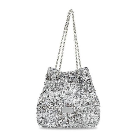 Tyylikäs Glitter Clutch -laukku Naisten Paljettikäsilaukku Naisten Olkalaukku Häihin ja Iltoihin Hopea