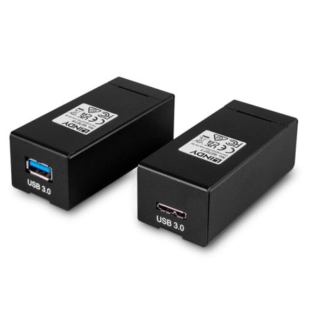 Lindy USB 3.1 Gen1 Fibre Optic Extender (Transmitter and Receiver units) - USB-utvider - USB 3.0, USB 3.1
