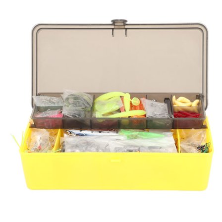 303 stk. fiskelokker sæt fiskegrej fuldt sæt glitter agn tilbehør bløde plastik fiskelokker til fiskeri efter ørred