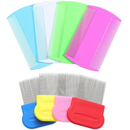 8 kappaletta täikampoja, kaksipuoliset täikampat kissoille, koirille ja saivareiden poistoon, muovinen ja metallinen kampa