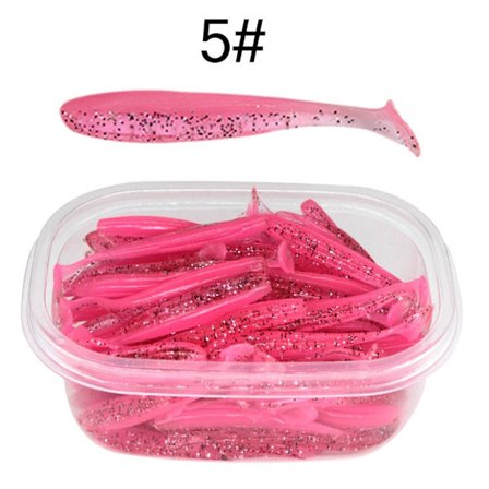 50 STK Fiskeorm agn Myk plastlokk 6CM5 5