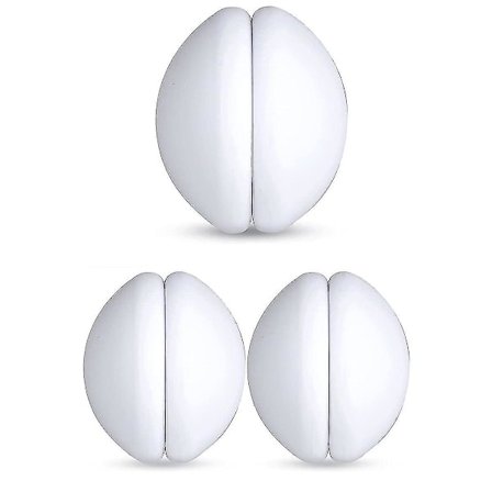 XJ-Bruseforhængsvægte, silikonebelagte stærke bruseforhængsmagneter, forhindrer at bruseforhænget blæser 3 par hvide