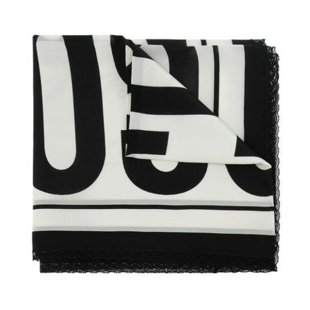 Moschino, Shawl With Logo Wit, Dames, Maat:ONE Size,print