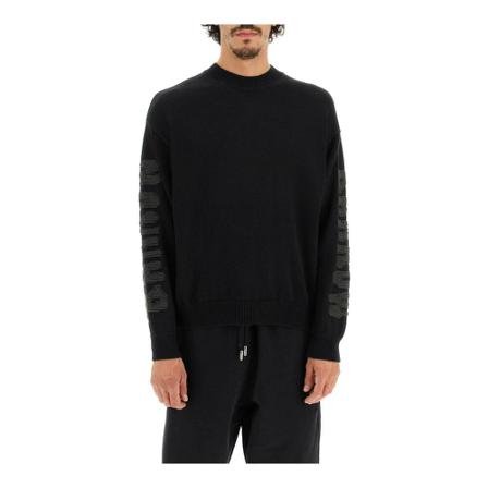 Barrow Round-neck Strik Sort, Herre Strik, Størrelse: XL