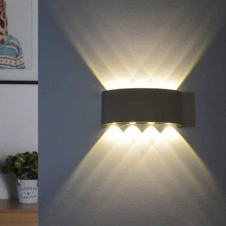 LED-vägglampor inomhus - 8W modern vattentät vägglampa vägglampa