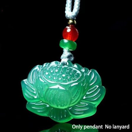 Jade Lotus Jadeite Halskæde GRØN
