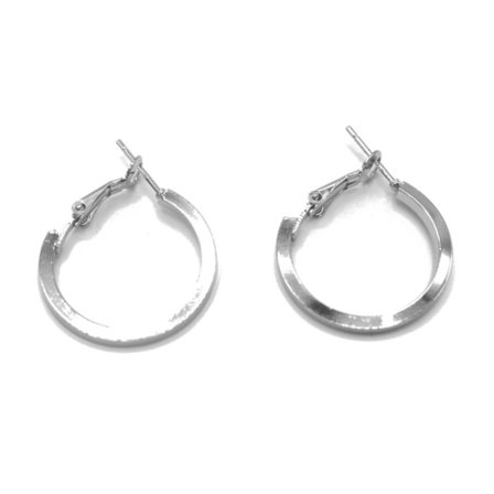 Runde sølvfargede øredobber