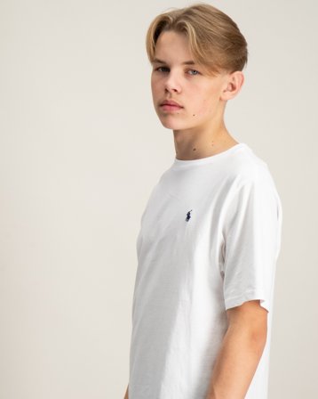 Polo Ralph Lauren Cotton Jersey Crewneck Tee Hvid T-shirts Dreng - Kids Brand Store