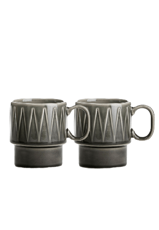 Sagaform Coffee & More kaffemugg, 2-pack Kök matlagning Grå 30CL