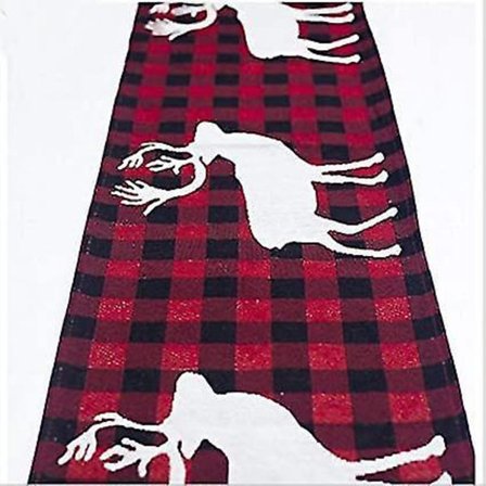 Julepynt Bomulds- og Linnedbroderi Bordflag Løber