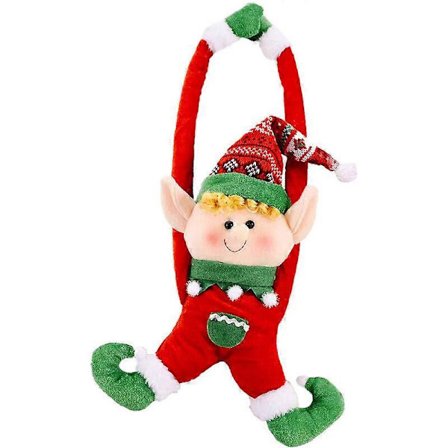 Joulukoristeiden verhon solkikiinnikkeet, joulutonttu lumiukko pidikeklipsi, joulusolkikiinnike, ikkunan koristelu punainen