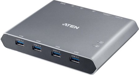 ATEN 2-Port USB-C 4K DisplayPort KVM Dock Switch