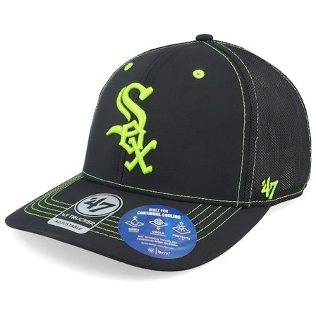 47 Brand - MLB Zwart trucker Cap - Chicago White Sox MLB 47 Cap Black Trucker @ Hatstore