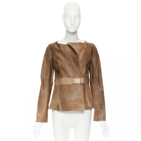 Marni Pre-owned Pre-owned Læder overtj Brun, Dame Vintage Jakker, Størrelse: S