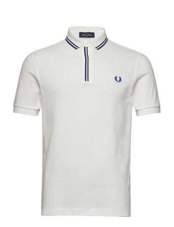 Tipped Placket Polo Polos Short-sleeved Hvid Fred Perry