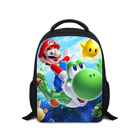 12 Tums Cartoon Mario Förskole Ryggsäck Toddler Väska Bokväska-E