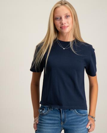 Gina Tricot Young Chunky basic tee Blau T-Shirts Mädchen - Kidsbrandstore