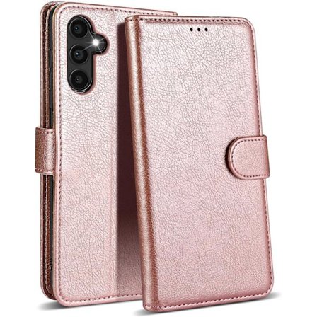 Samsung S24 Puhelinkotelo - Nahkainen Folio Flip Jalustallinen Iskunkestävä Suojakuori Korttipaikoilla ja Lompakolla