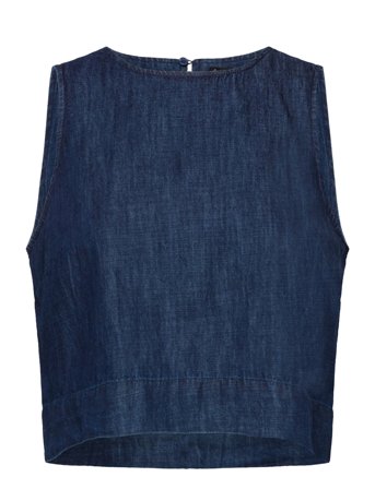 Mango | Rinse-Wash Denim Crop Top | L