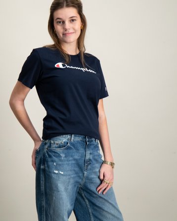 Champion SS Tee Blå T-skjorter Jente - Kids Brand Store