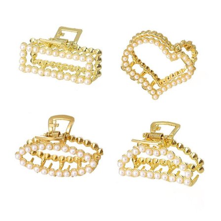 Små metallhårklämmor för kvinnor, pärlstrass, tunna hårnålar, unika hårklämmor, spännen för flickor, söta håraccessoarer