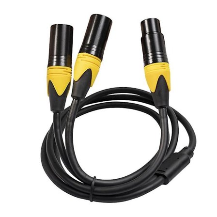 XLR-splitterkabel, 3-stifts XLR-hona till dubbla XLR-hane ljudkabel Y-kabel balanserad mikrofondelare