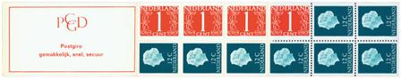 Holland 1969 - Frimærkehæfte NVPH PB 8aF - Postfrisk