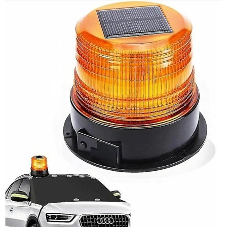 12v LED Advarselslys Roterende Magnet Advarselslys Blinkende Til Bil Lastbil Trådløs Super Lys (solar/usb Advarselslys)