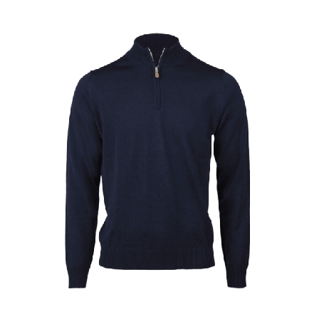 Stenströms Merino Half Zip T-shirts Herr Blå XL