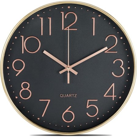 Stille, lydløs kvarts analog vægur - 30 cm - Ingen tikken