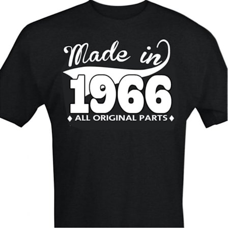 Svart T-shirt med design - Made in 1966 - All original parts