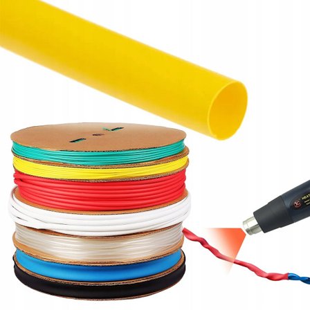 Krympslang Vit 1,5Mm 1M – Självslocknande och Flexibel | Krympförhållande 2:1 | för Isolering och Skydd