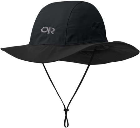 Outdoor Research Outdoor Reserach Seattle Rain Hat vedenpitävä lierihattu, musta - Hatut