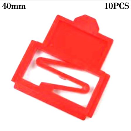 10 stk Styreskinnespænde Rødt spænde 40MM