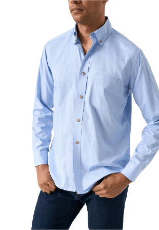 Eton Enfärgad Signature Oxford-skjorta Casual Fit Oxfordskjortor Herr Blå M