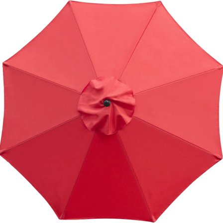 Parasolskærm udskiftning, 8 ribber, 3 m, vandtæt, UV-beskyttende, udskiftningsstof rød