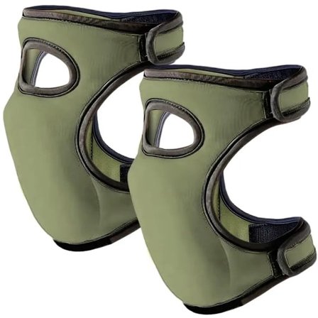 ING To hagekneputer, laget av fortykket skummateriale, justerbare og pustende, egnet for knearbeid og for mer komfort.