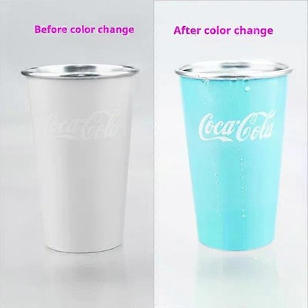 470 ml Bærbar Aluminiumskrus - Coca-Cola Kopper Skifter Farve Når Den Er Kølig Perfekt til Kold Fornemmelse Udendørs Camping Øl Kolde Drikkevarekop