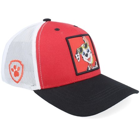PAW Patrol - Kids Marshall Sunnies Patch Red/Black/White A-Frame Trucker Trucker Red Cap - @ Hatstore