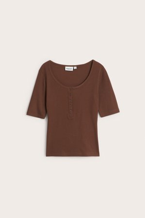 Kappahl | Prążkowany top | Brązowy