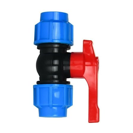 Plastkuleventil for 32mm kompresjonsrør